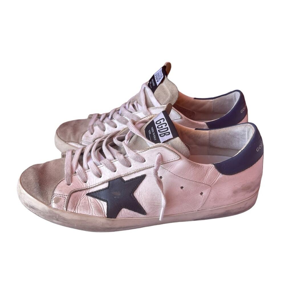 Golden goose superstar white low-top sneakers  sz 41, US 8